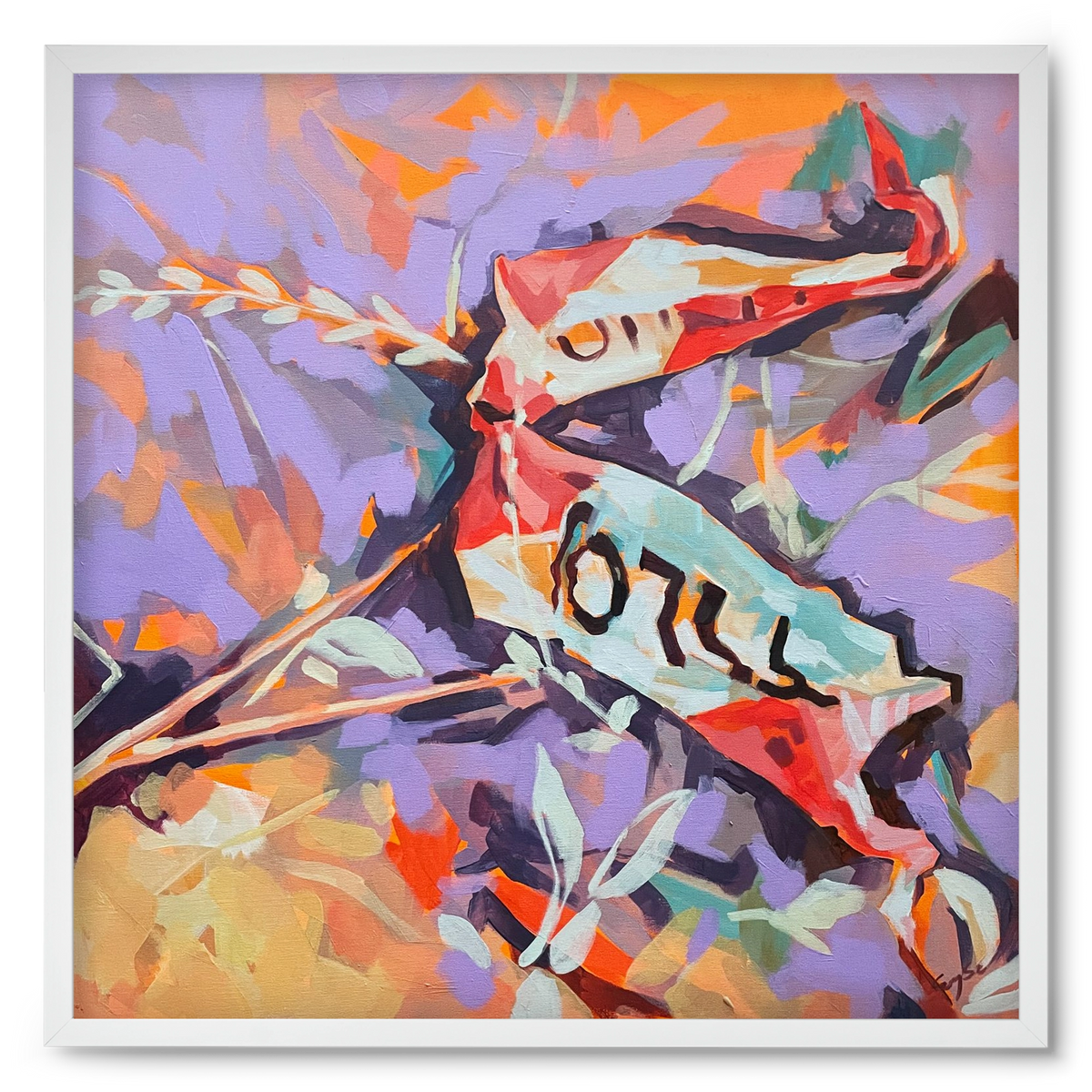Belépni tilos! , 50x50 cm (50x50 cm), Fehér keret