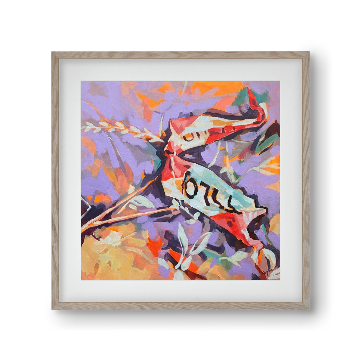Belépni tilos! , 30x30 cm (20x20 cm), Tölgy keret, paszpartuval