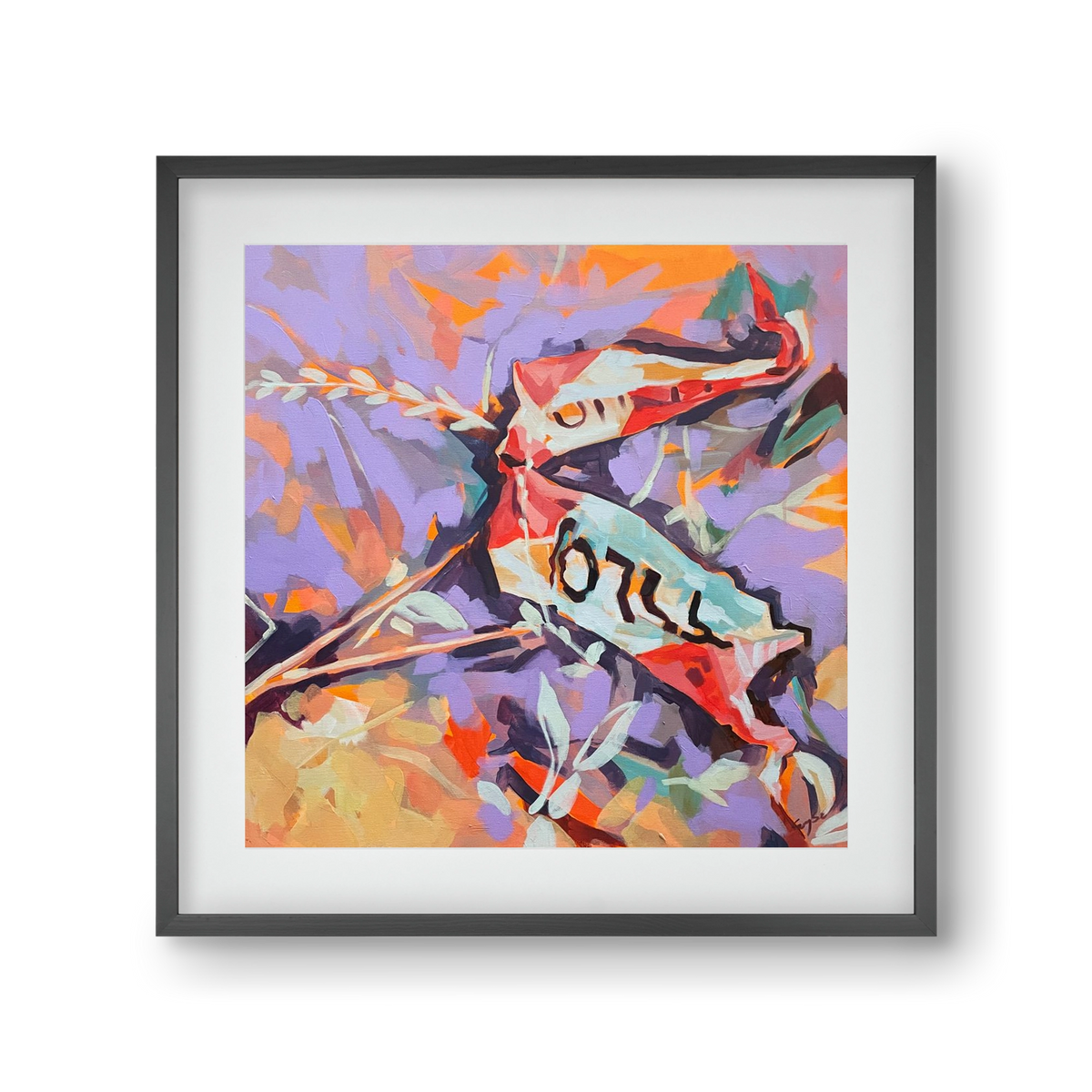 Belépni tilos! , 30x30 cm (20x20 cm), Fekete keret, paszpartuval