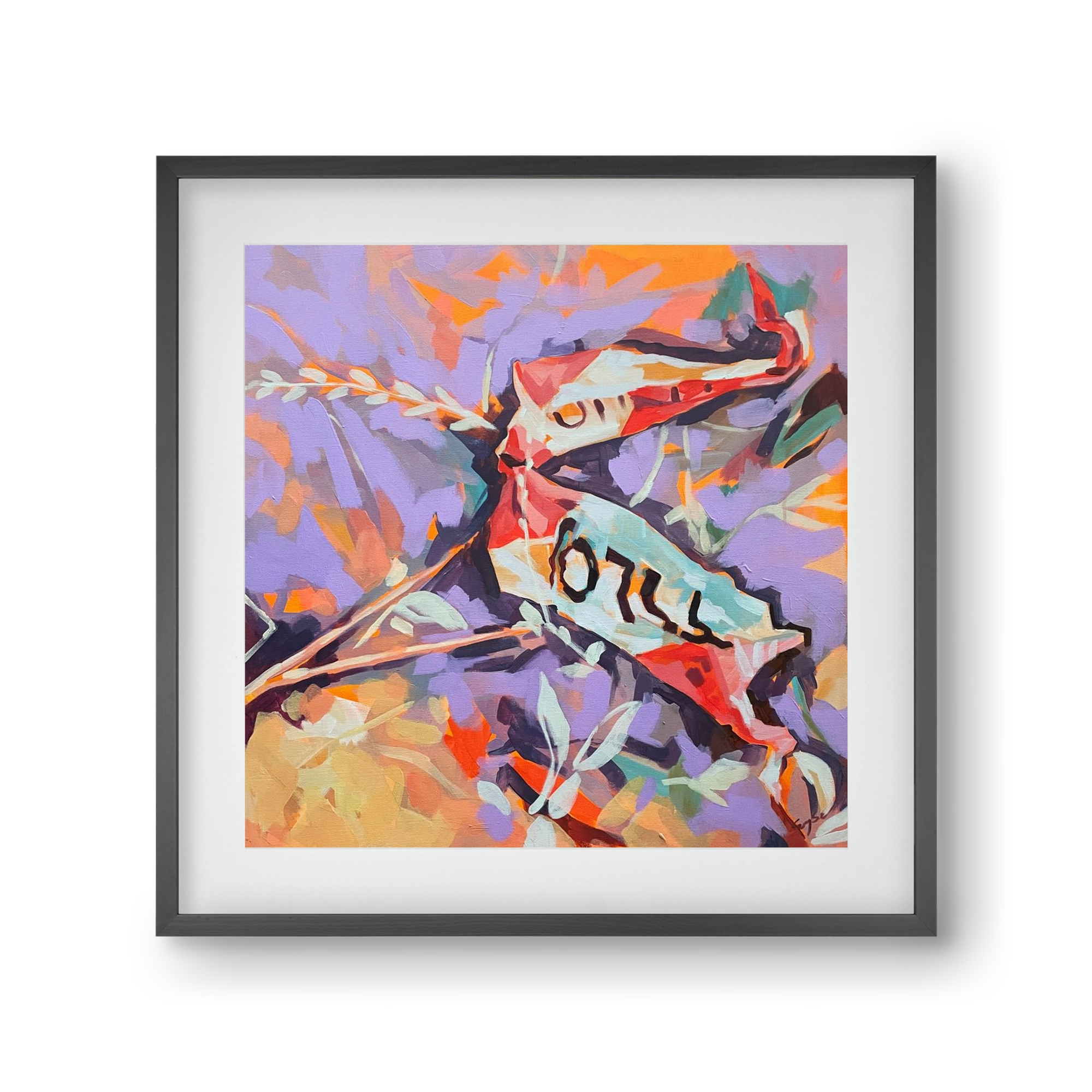Belépni tilos! , 30x30 cm (20x20 cm), Fekete keret, paszpartuval