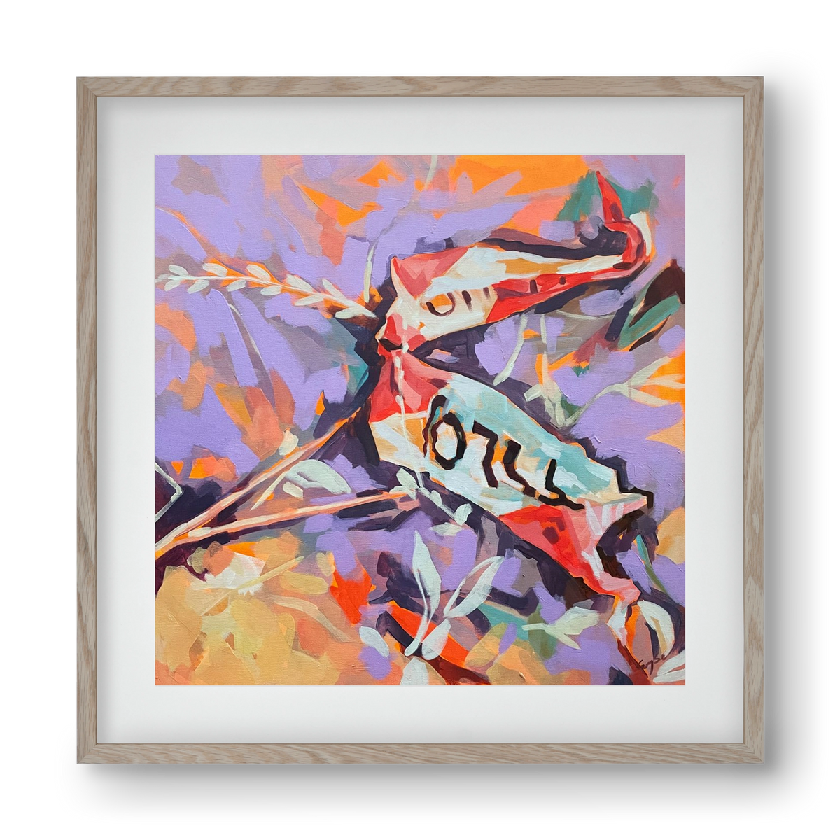 Belépni tilos! , 40x40 cm (30x30 cm), Tölgy keret, paszpartuval