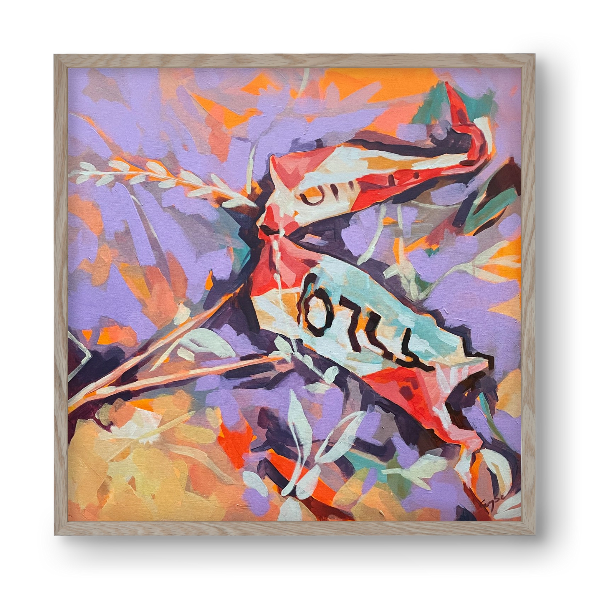 Belépni tilos! , 40x40 cm (40x40 cm), Tölgy keret
