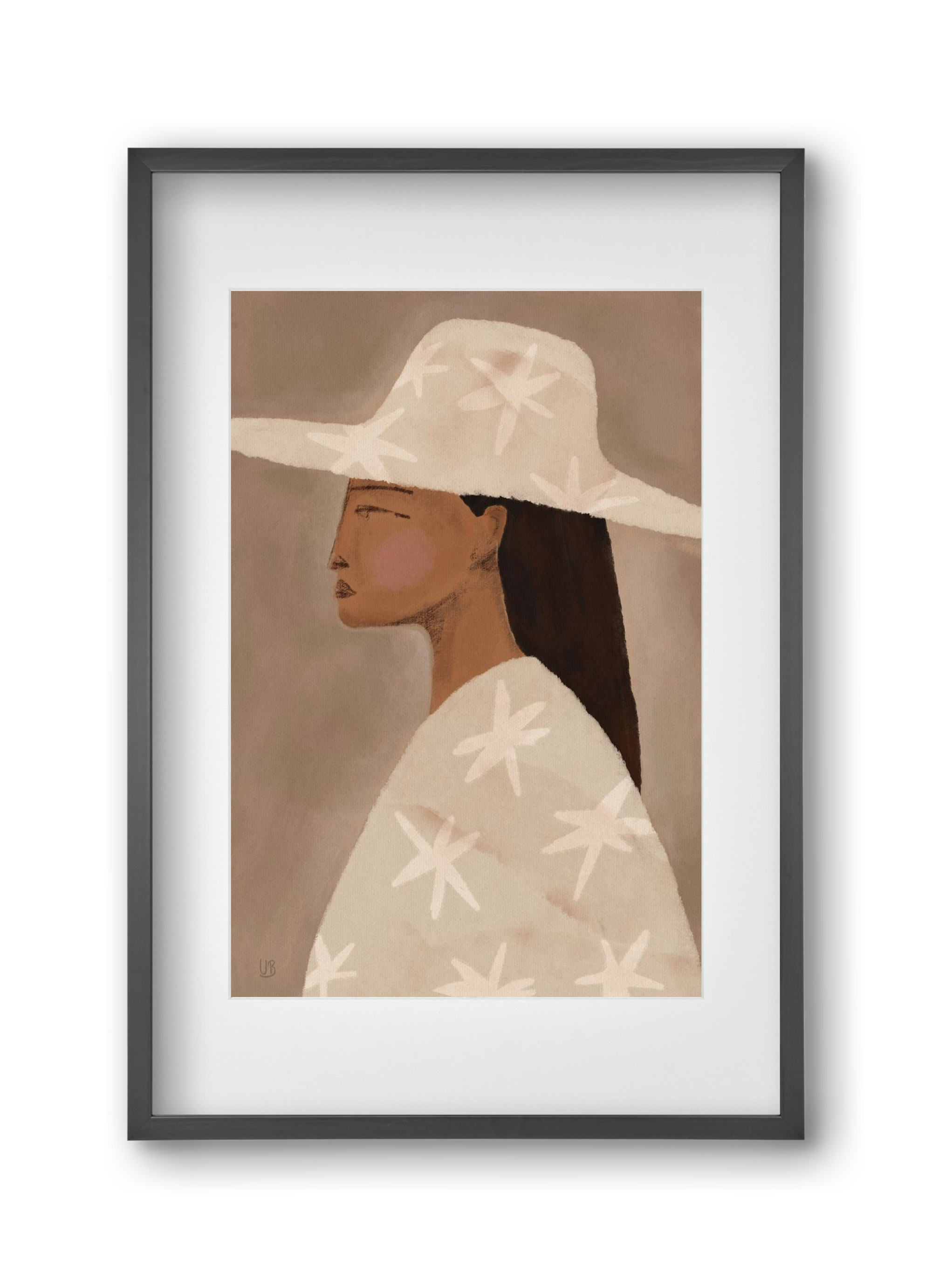 Blush, 30x45 cm (20x30 cm), Fekete keret, paszpartuval