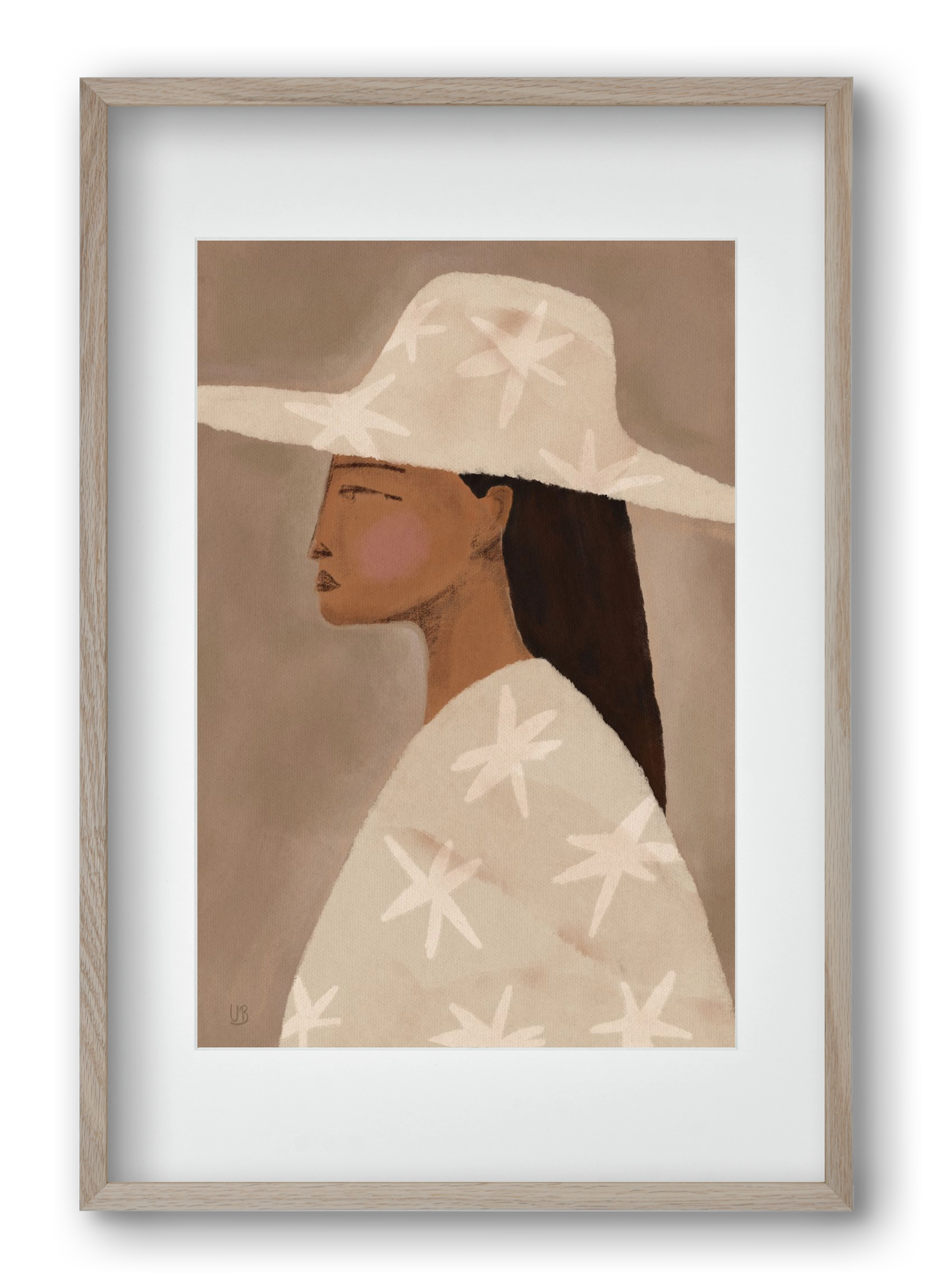 Blush, 40x60 cm (30x45 cm), Tölgy keret, paszpartuval