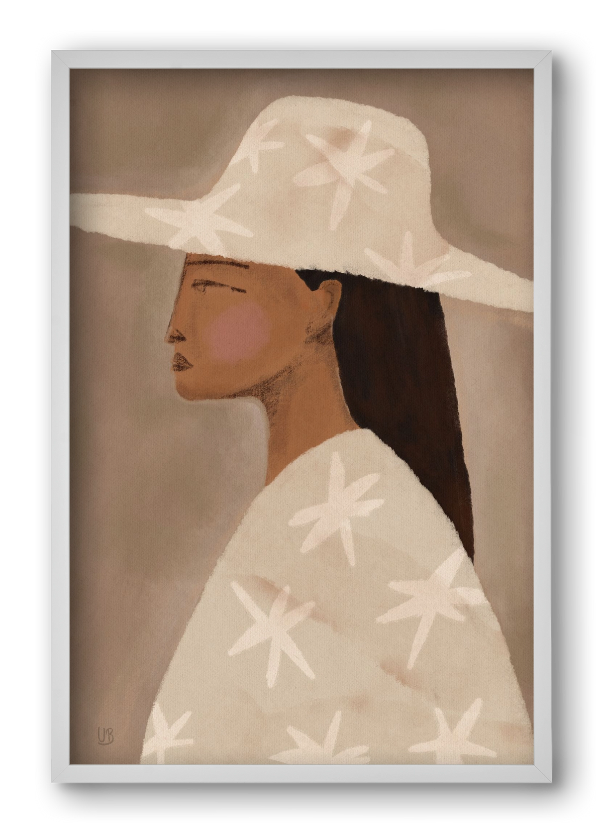 Blush, 40x60 cm (40x60 cm), Fehér keret