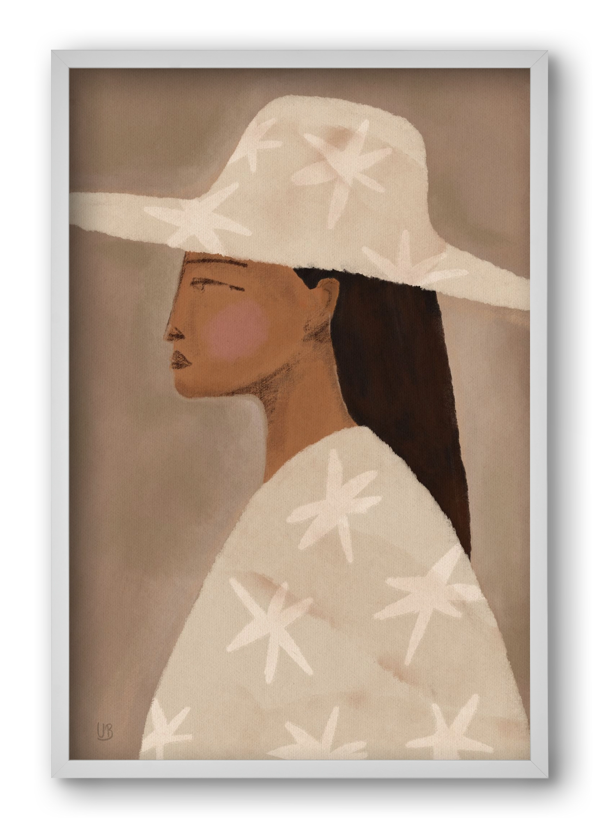 Blush, 40x60 cm (40x60 cm), Fehér keret