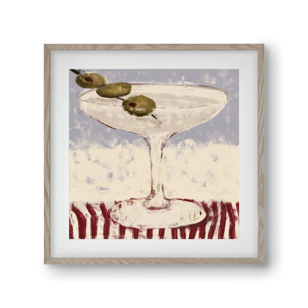 Martinied, 30x30 cm (20x20 cm), Tölgy keret, paszpartuval