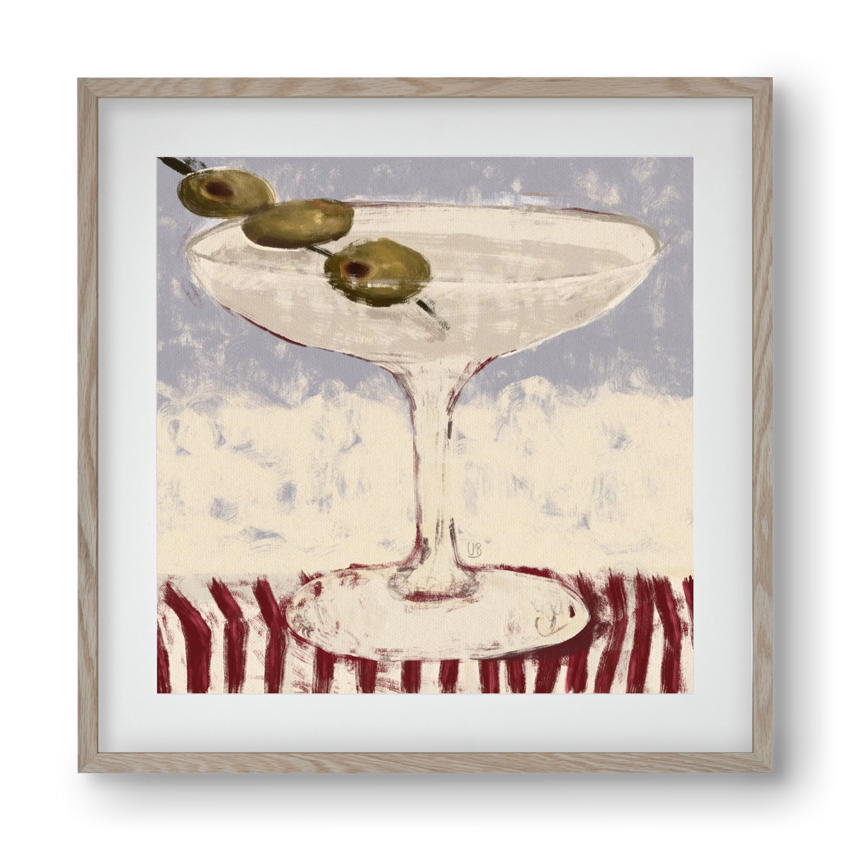 Martinied, 40x40 cm (30x30 cm), Tölgy keret, paszpartuval