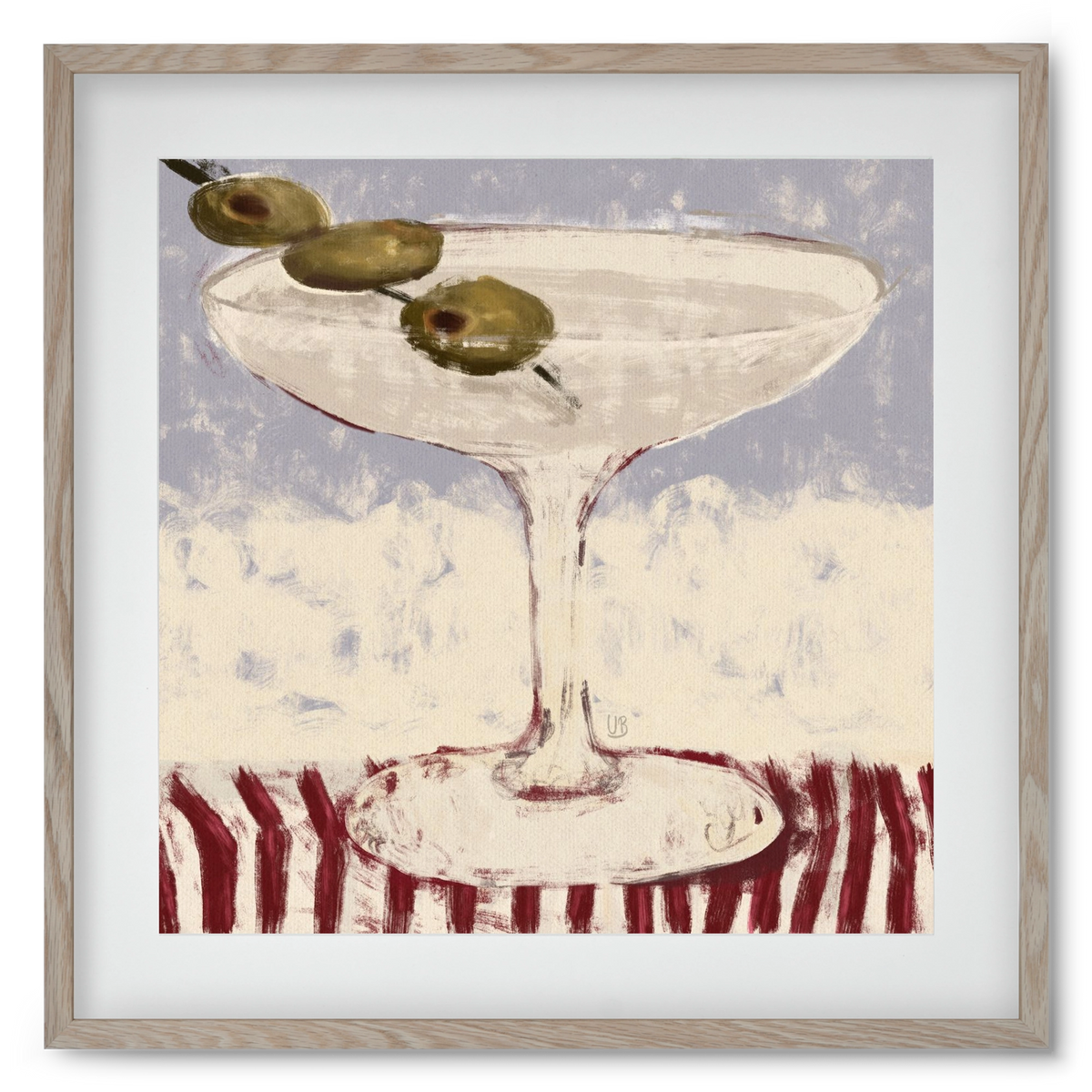 Martinied, 50x50 cm (40x40 cm), Tölgy keret, paszpartuval