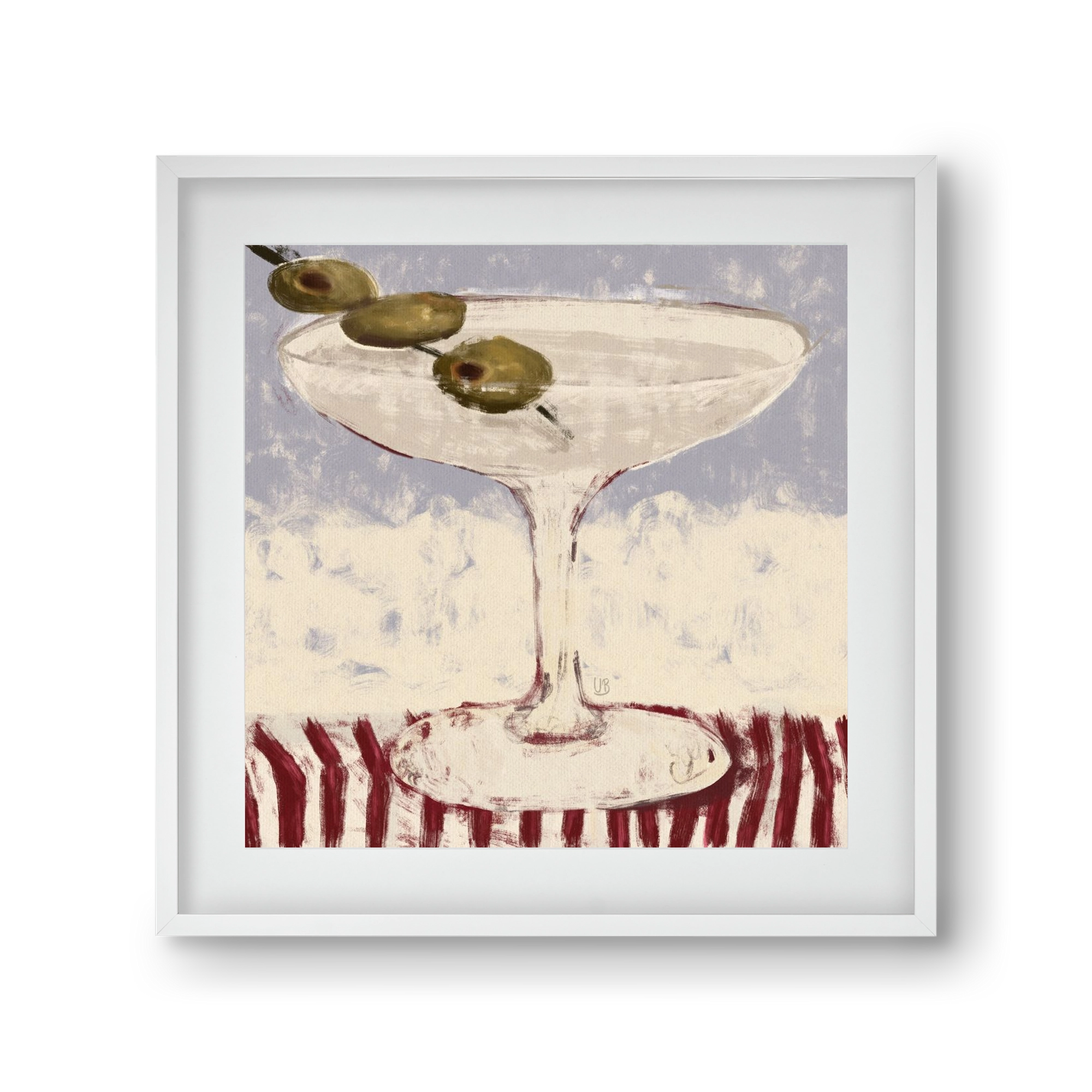 Martinied, 30x30 cm (20x20 cm), Fehér keret, paszpartuval