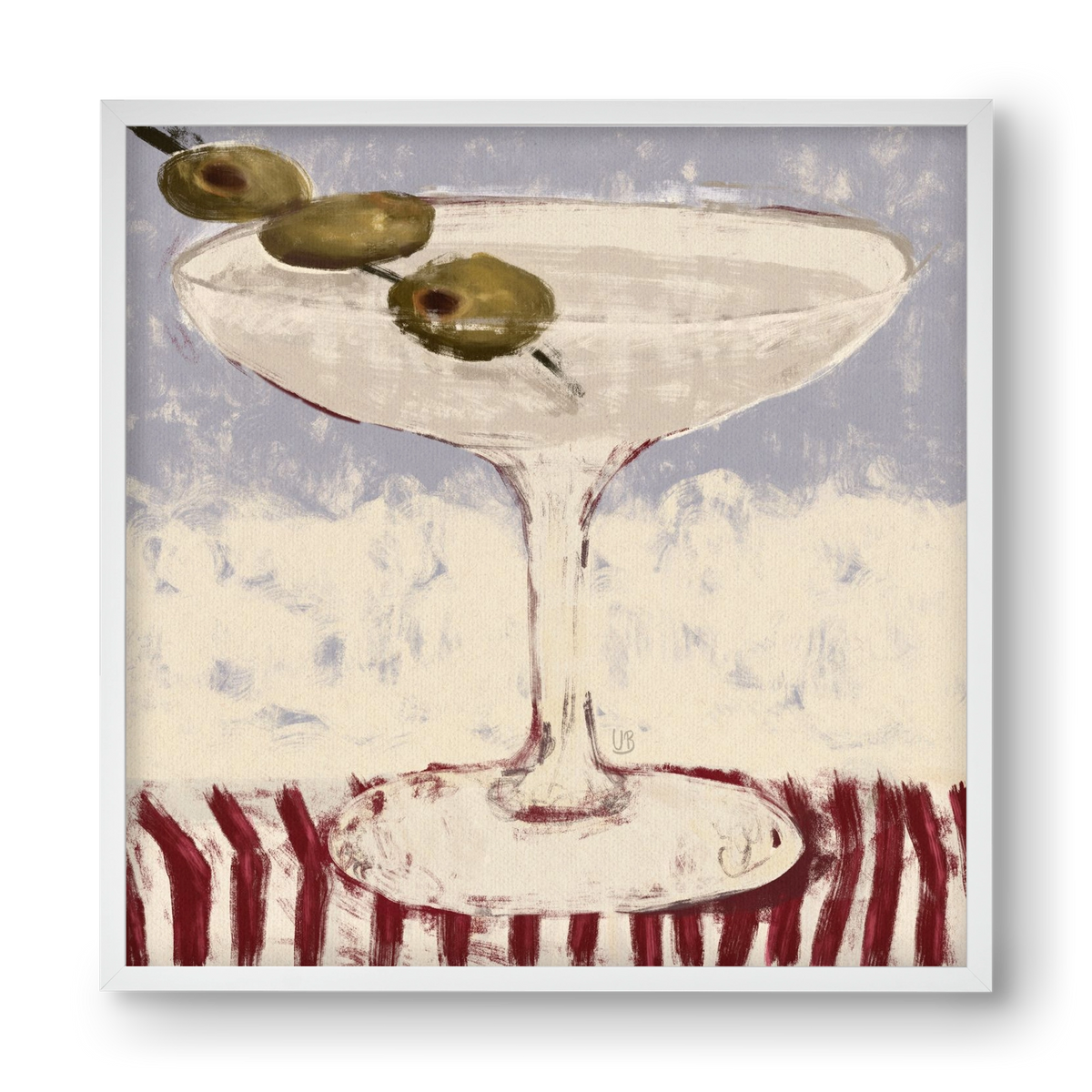 Martinied, 40x40 cm (40x40 cm), Fehér keret