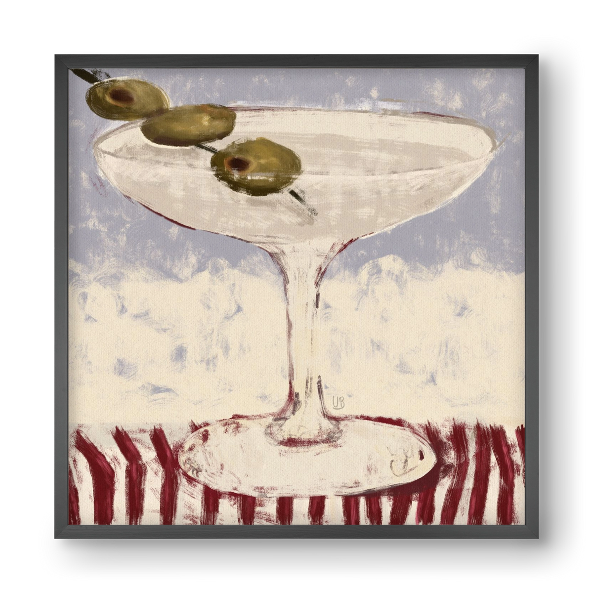 Martinied, 40x40 cm (40x40 cm), Fekete keret
