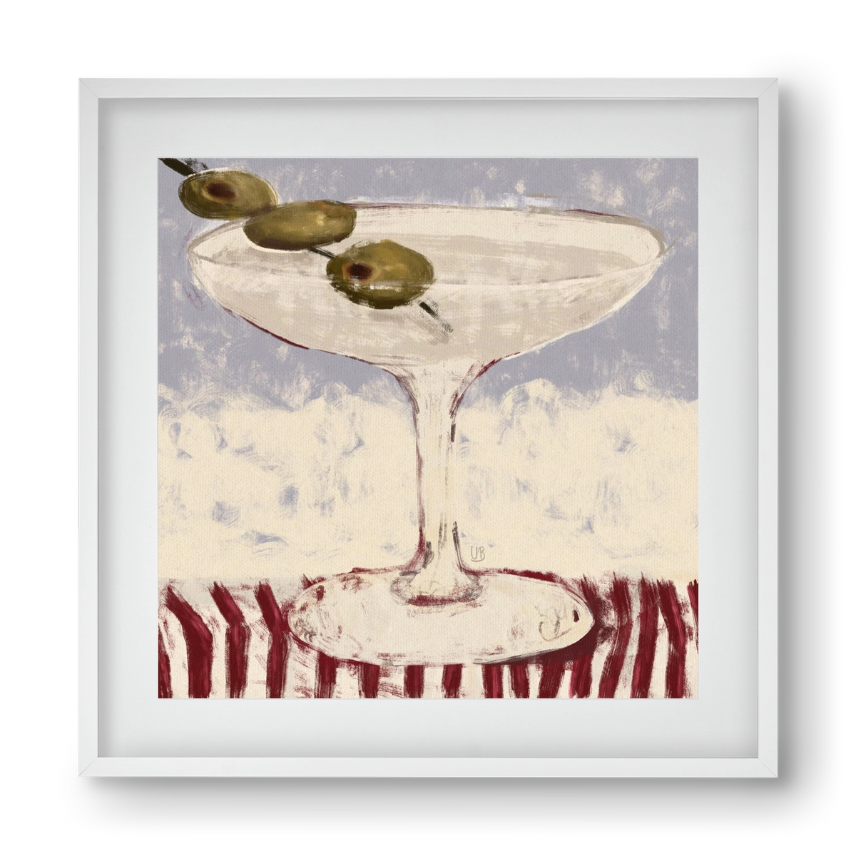 Martinied, 40x40 cm (30x30 cm), Fehér keret, paszpartuval