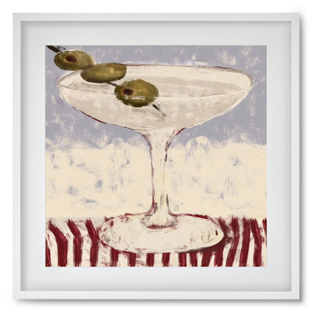 Martinied, 50x50 cm (40x40 cm), Fehér keret, paszpartuval