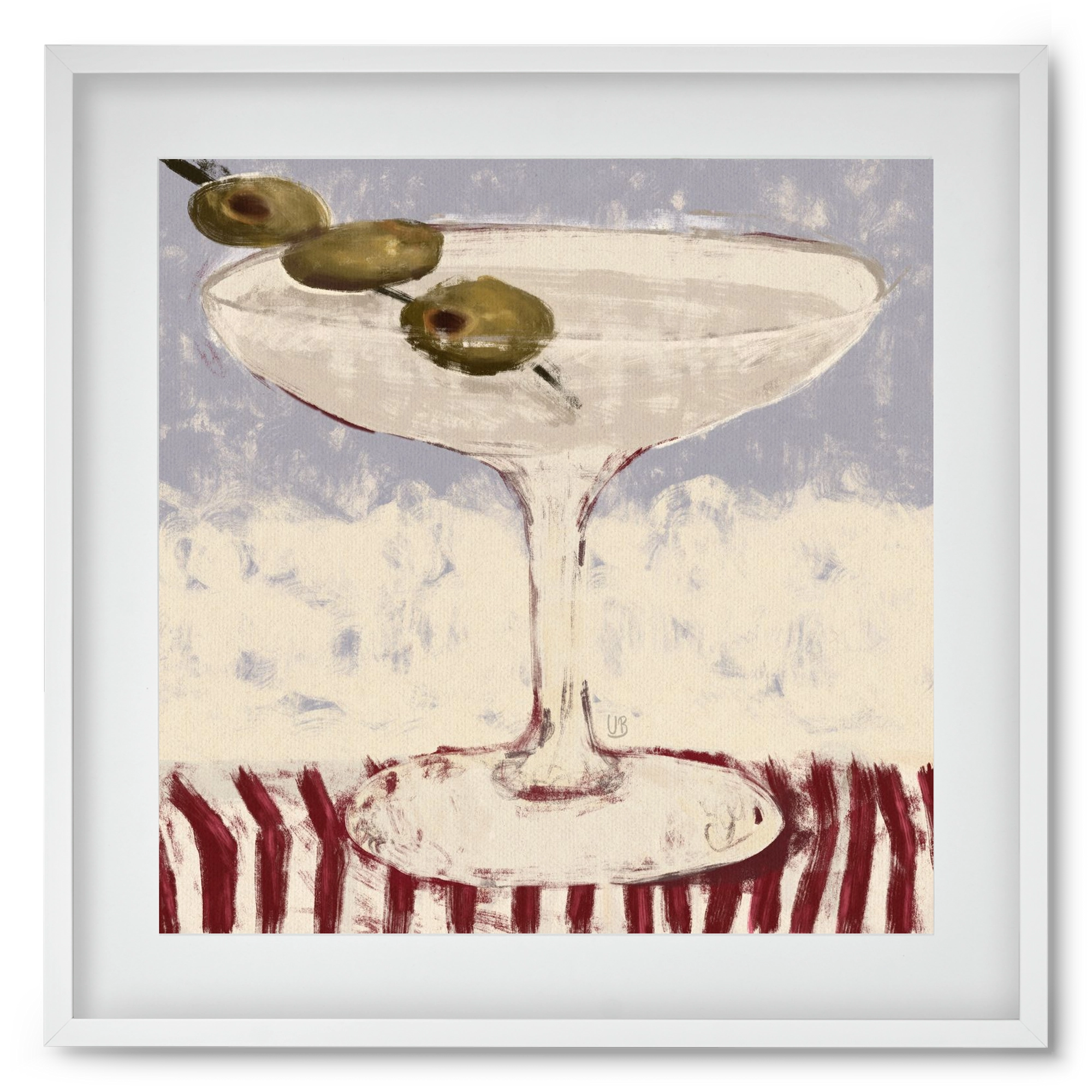 Martinied, 50x50 cm (40x40 cm), Fehér keret, paszpartuval