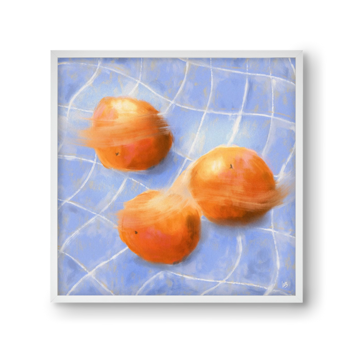 Orange Trio, 30x30 cm (30x30 cm), Fehér keret