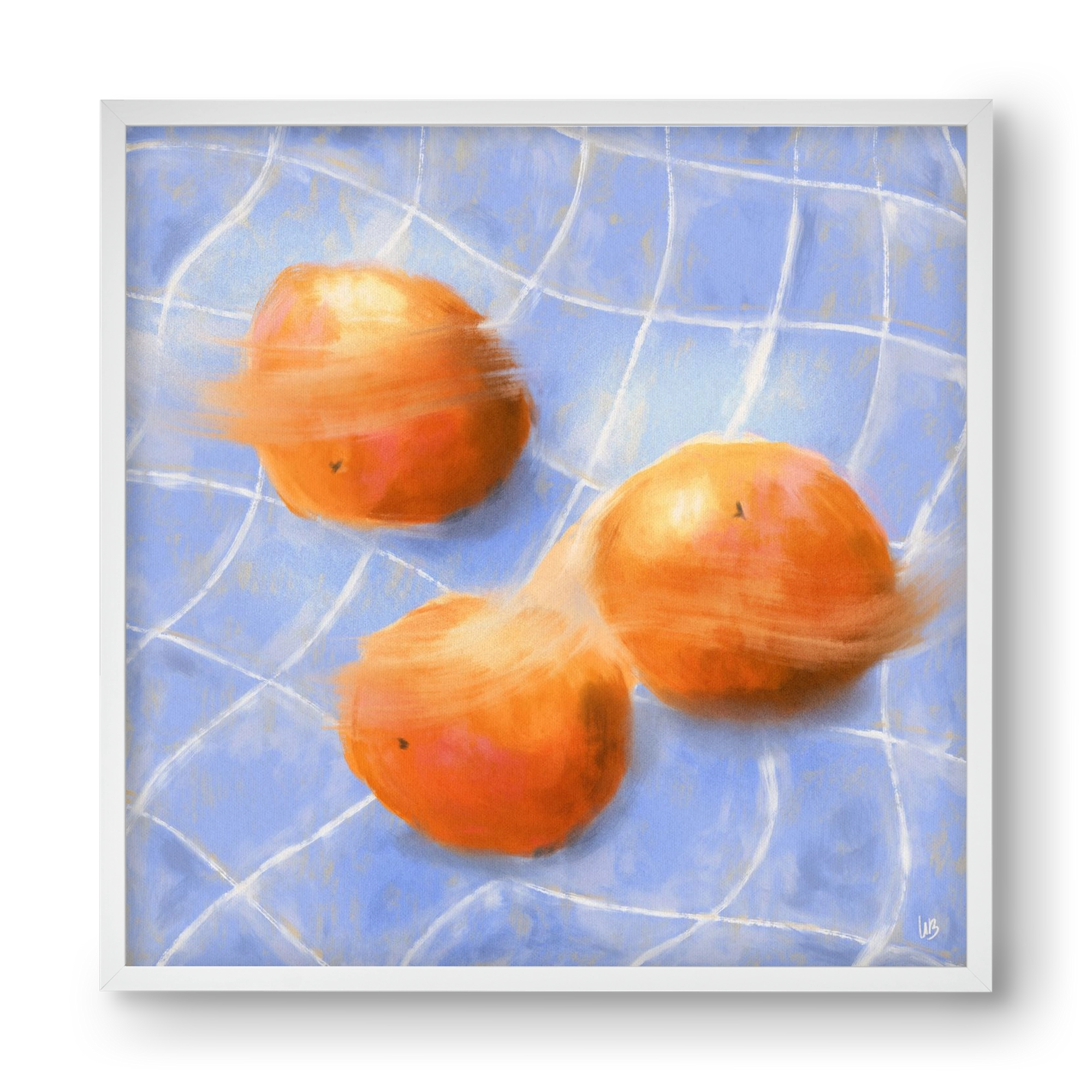 Orange Trio, 40x40 cm (40x40 cm), Fehér keret
