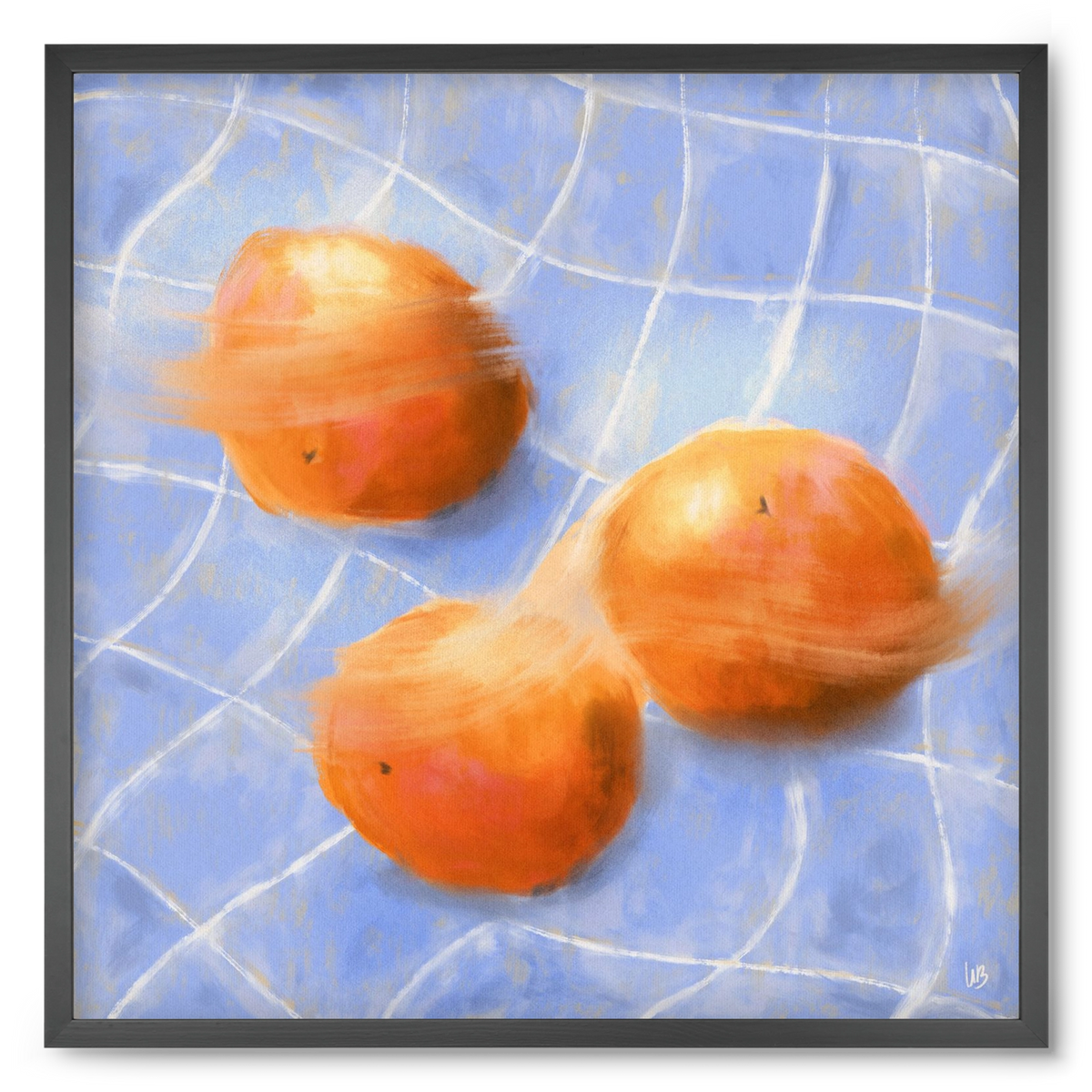 Orange Trio, 50x50 cm (50x50 cm), Fekete keret