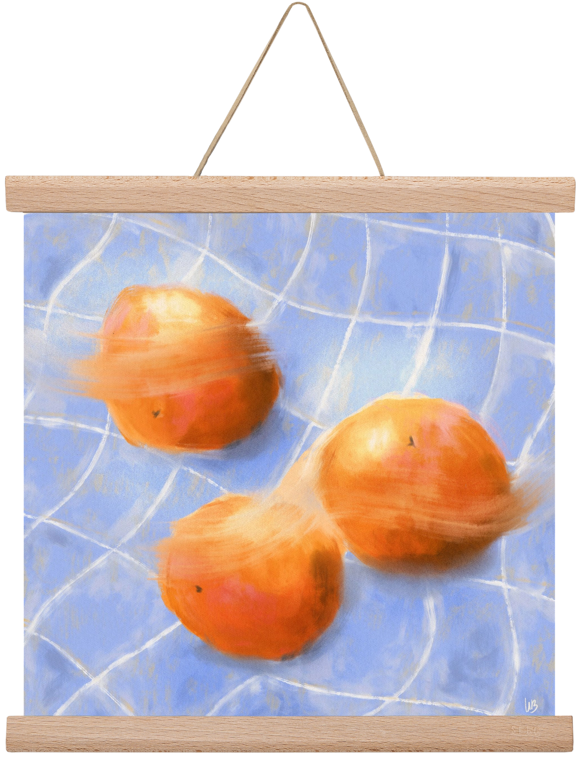 Orange Trio, 30x30 cm (30x30 cm), Tölgy akasztó