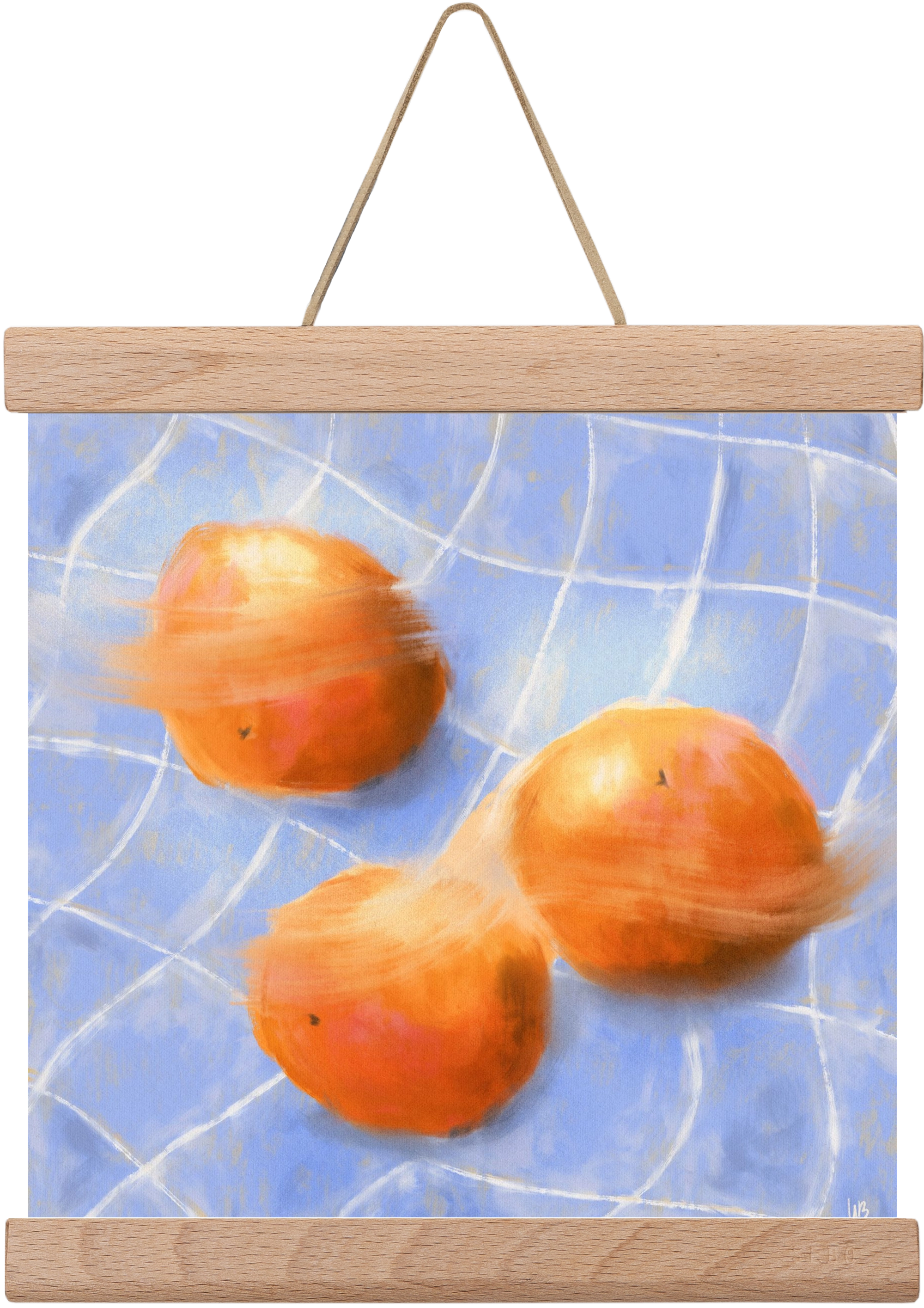 Orange Trio, 20x20 cm (20x20 cm), Tölgy akasztó