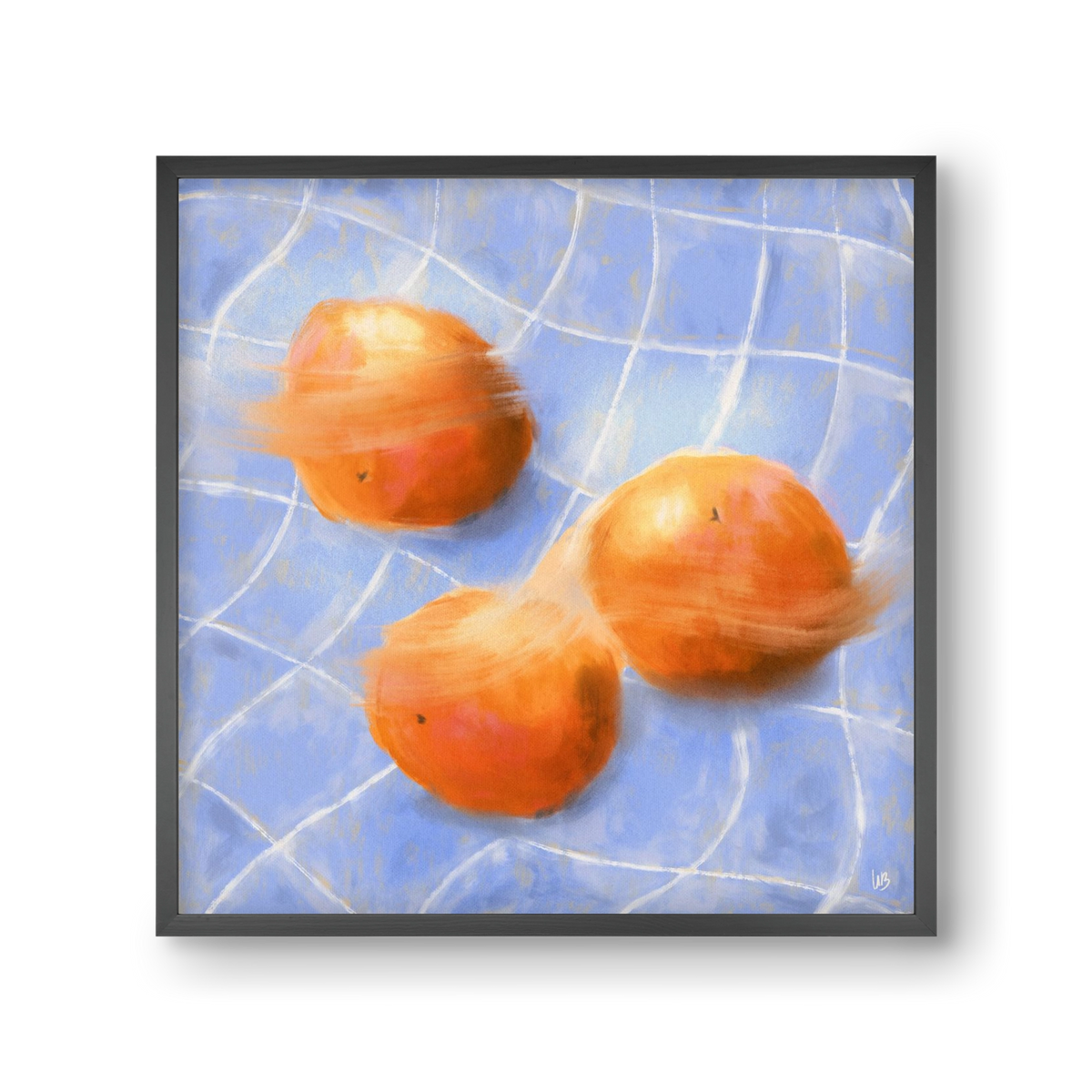 Orange Trio, 30x30 cm (30x30 cm), Fekete keret