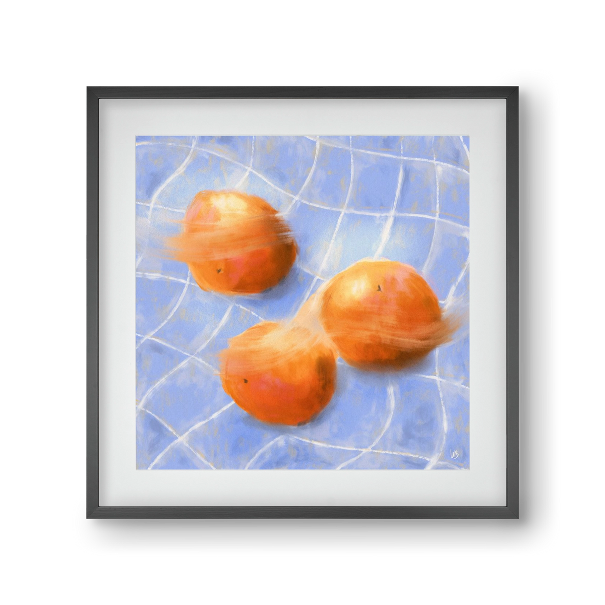 Orange Trio, 30x30 cm (20x20 cm), Fekete keret, paszpartuval