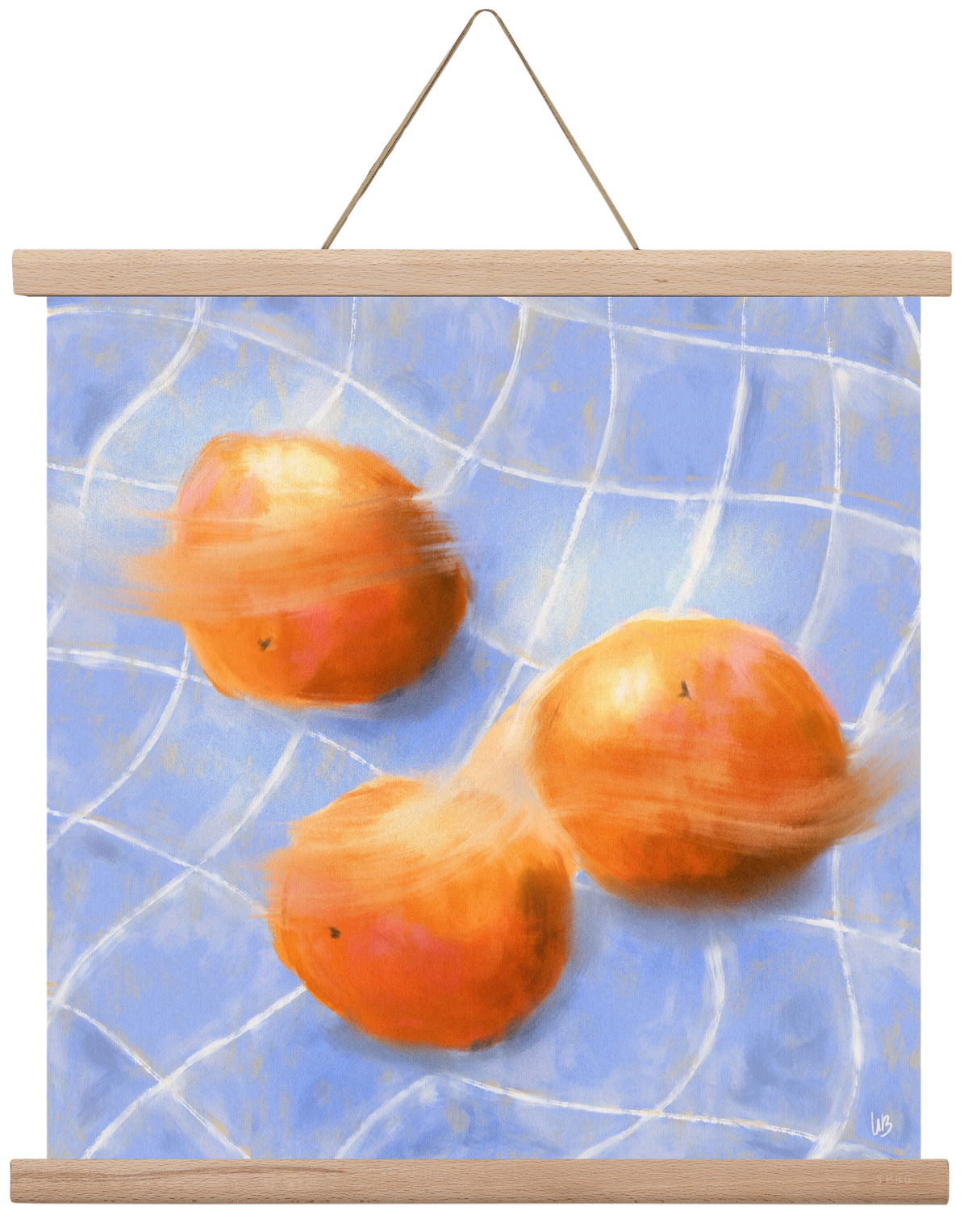 Orange Trio, 40x40 cm (40x40 cm), Tölgy akasztó