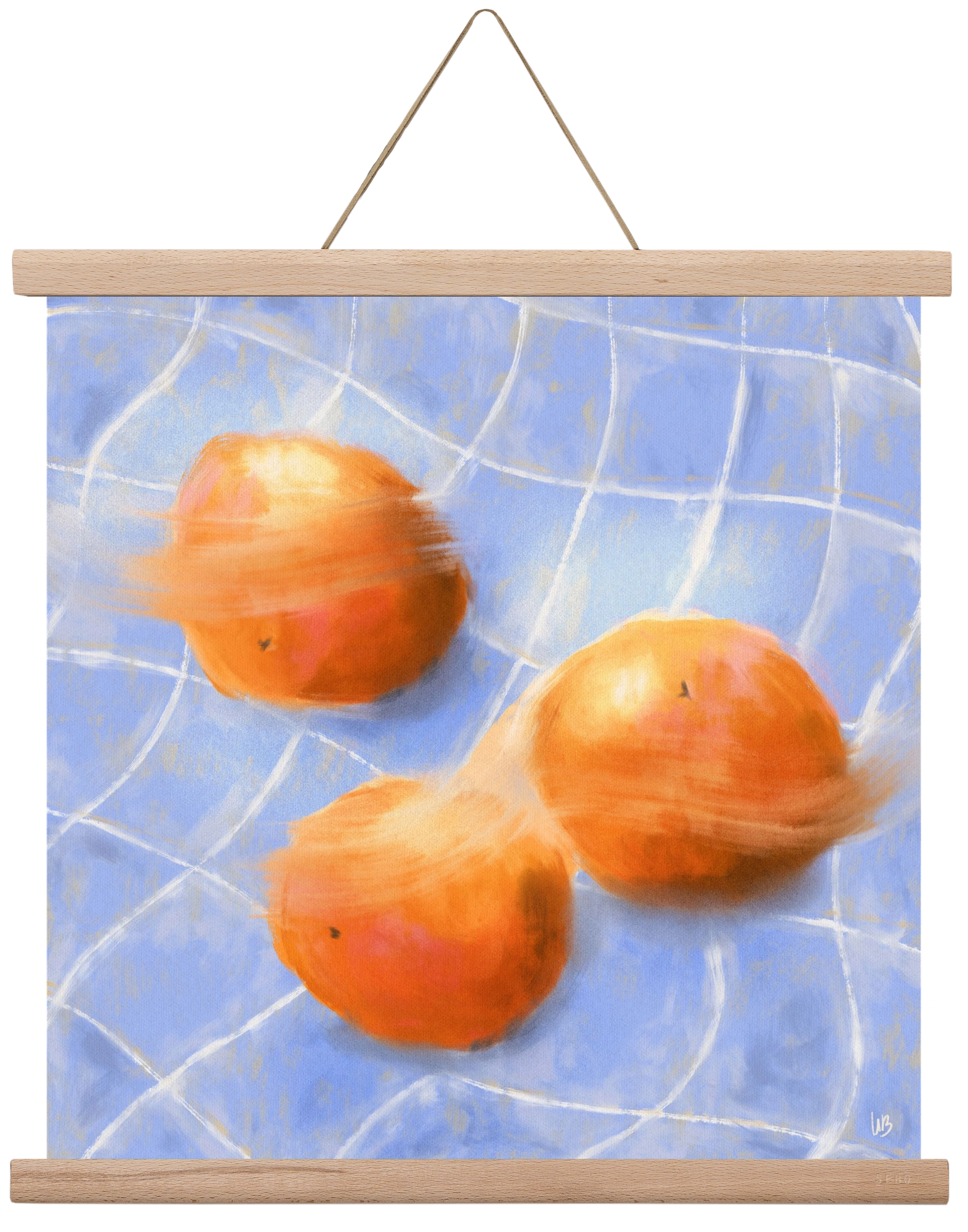 Orange Trio, 40x40 cm (40x40 cm), Tölgy akasztó