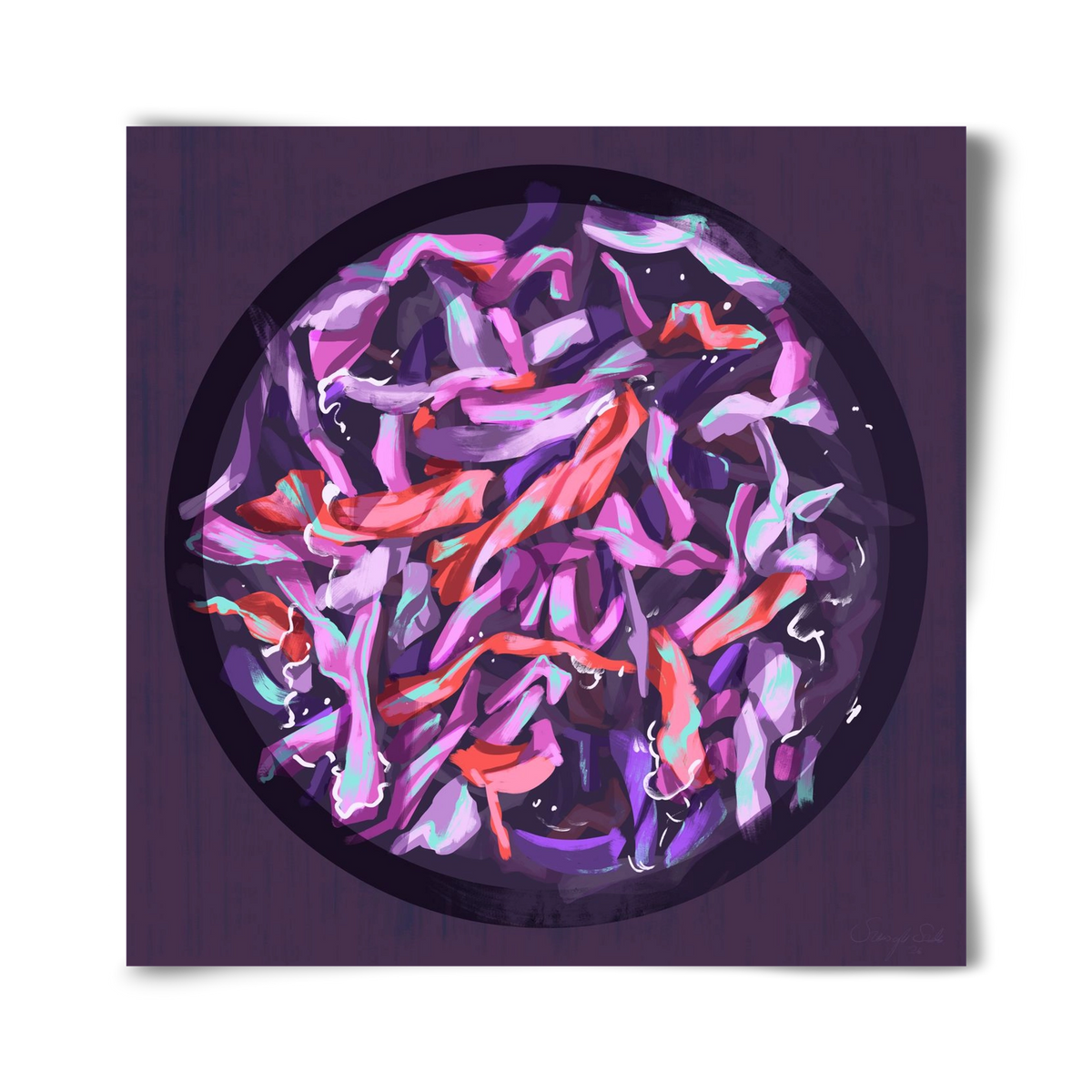 Teakör, 40x40 cm, Keret nélkül