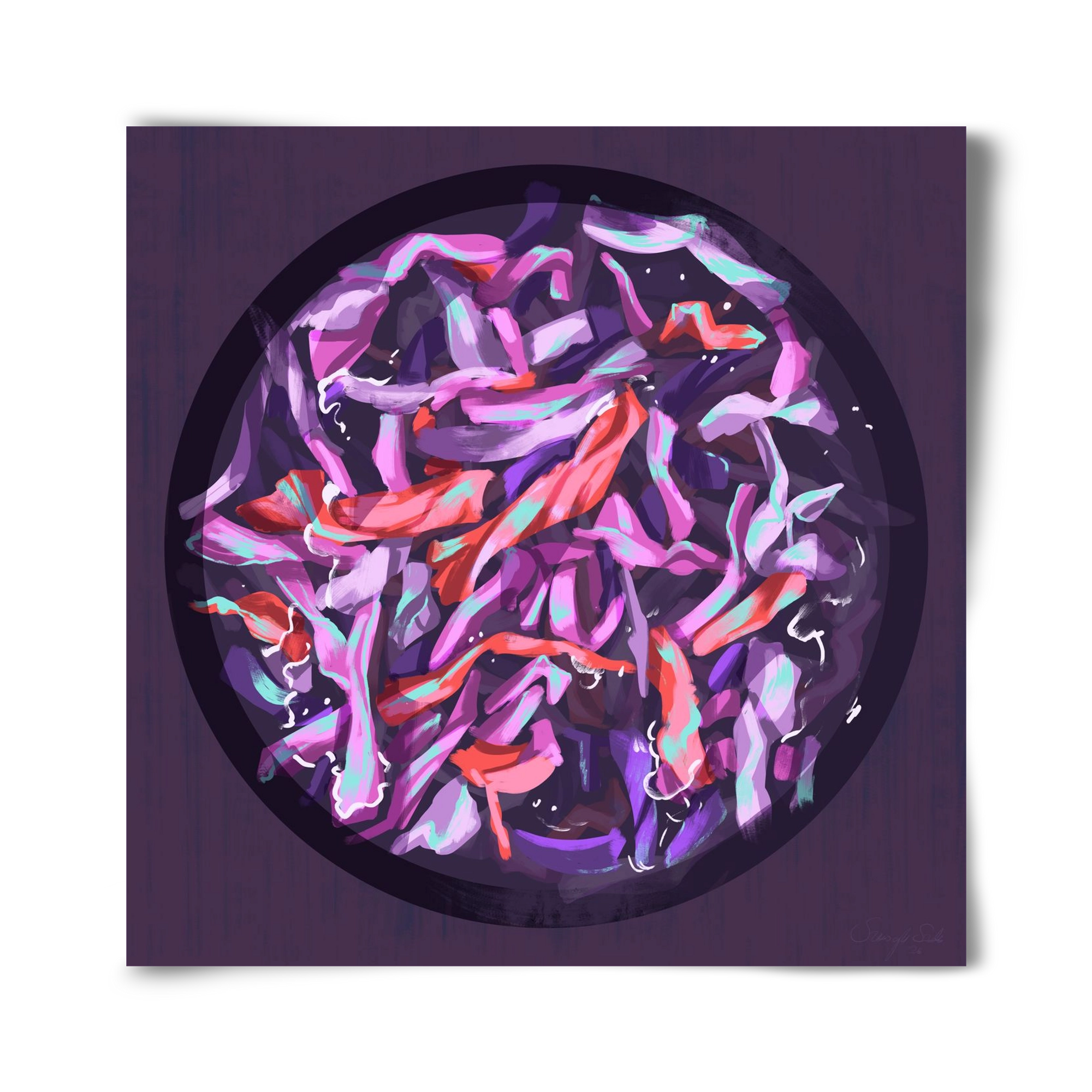 Teakör, 40x40 cm, Keret nélkül