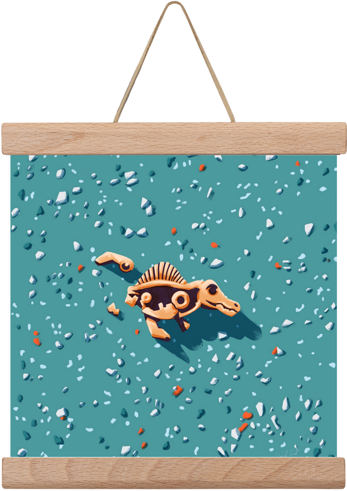 Lelet, 20x20 cm (20x20 cm), Tölgy akasztó