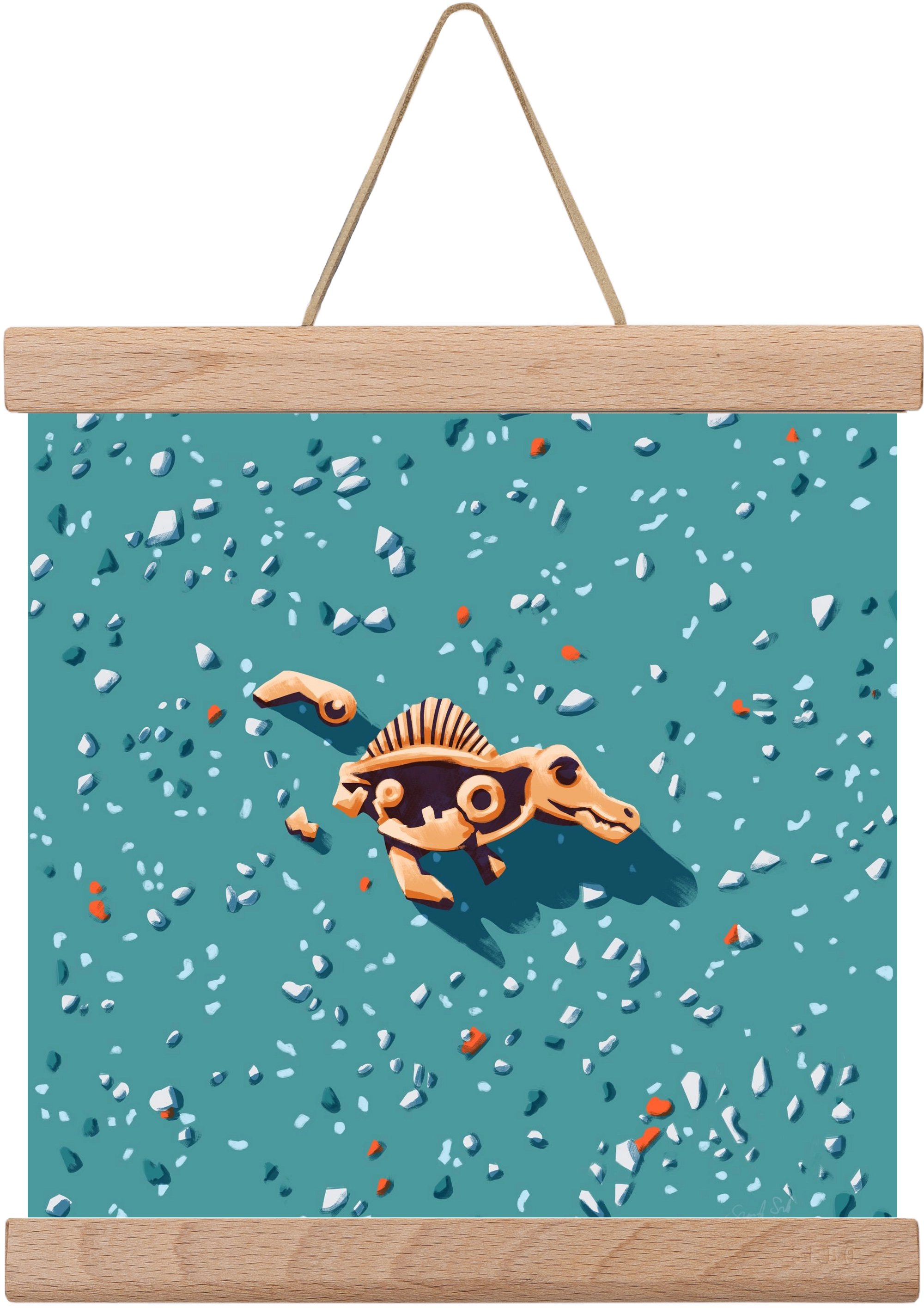 Lelet, 20x20 cm (20x20 cm), Tölgy akasztó