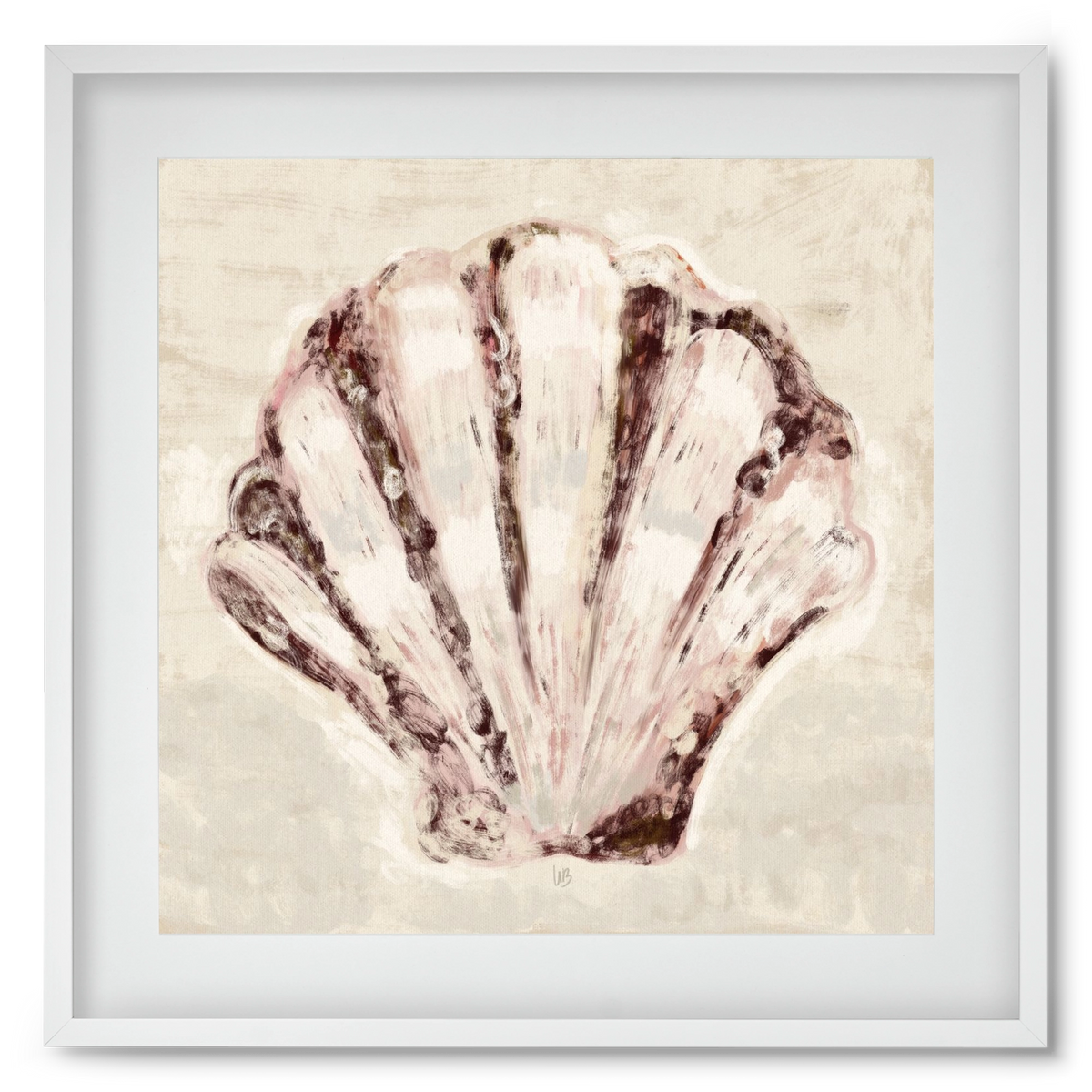 Jewel of the ocean, 50x50 cm (40x40 cm), Fehér keret, paszpartuval