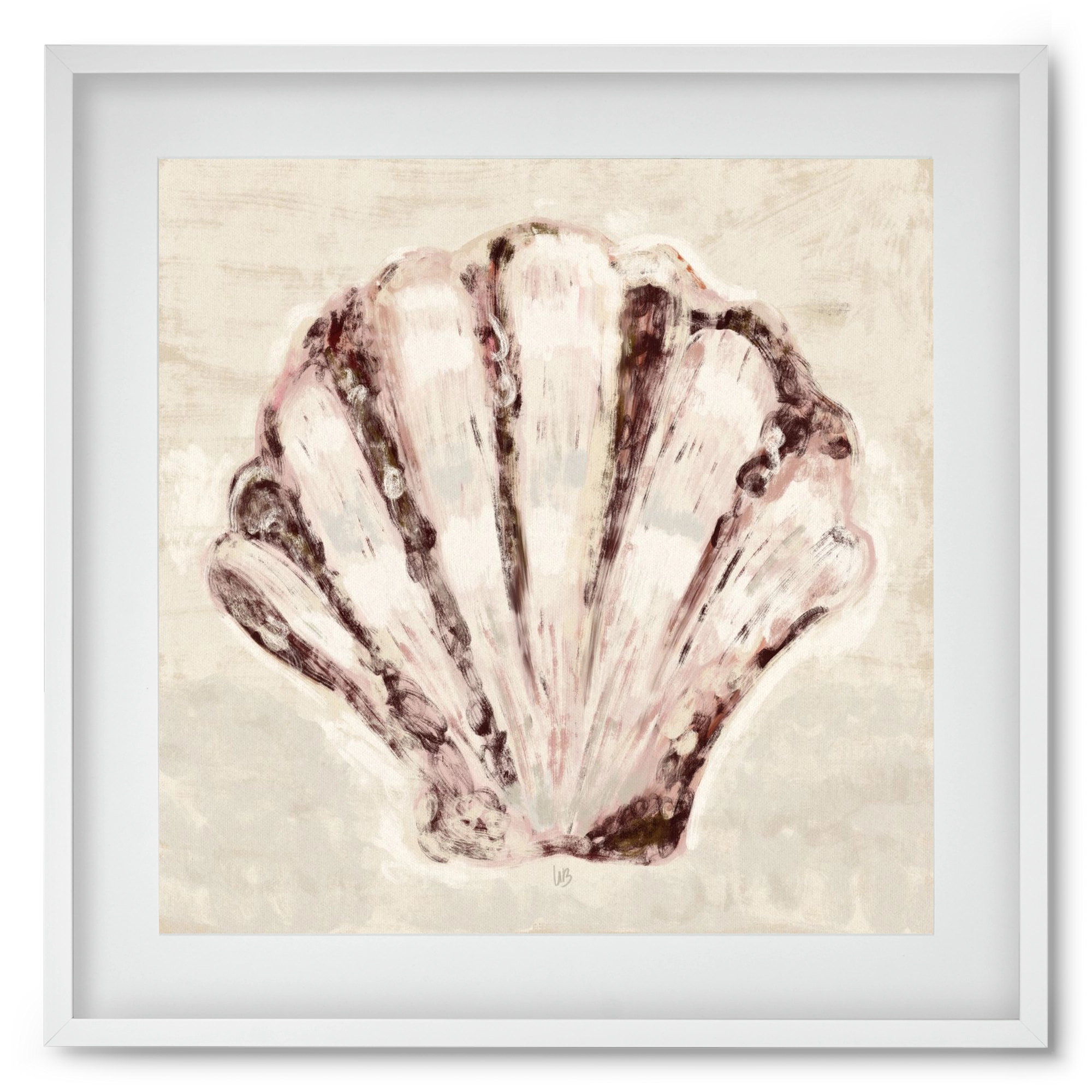 Jewel of the ocean, 50x50 cm (40x40 cm), Fehér keret, paszpartuval