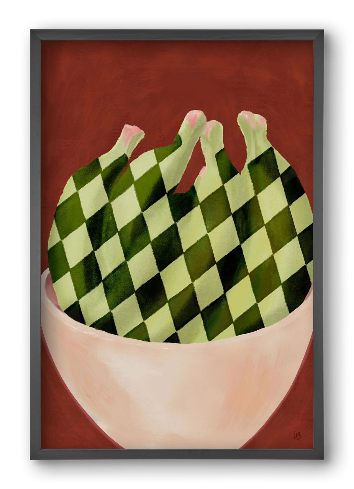 Harlequin Bananas, 40x60 cm (40x60 cm), Fekete keret