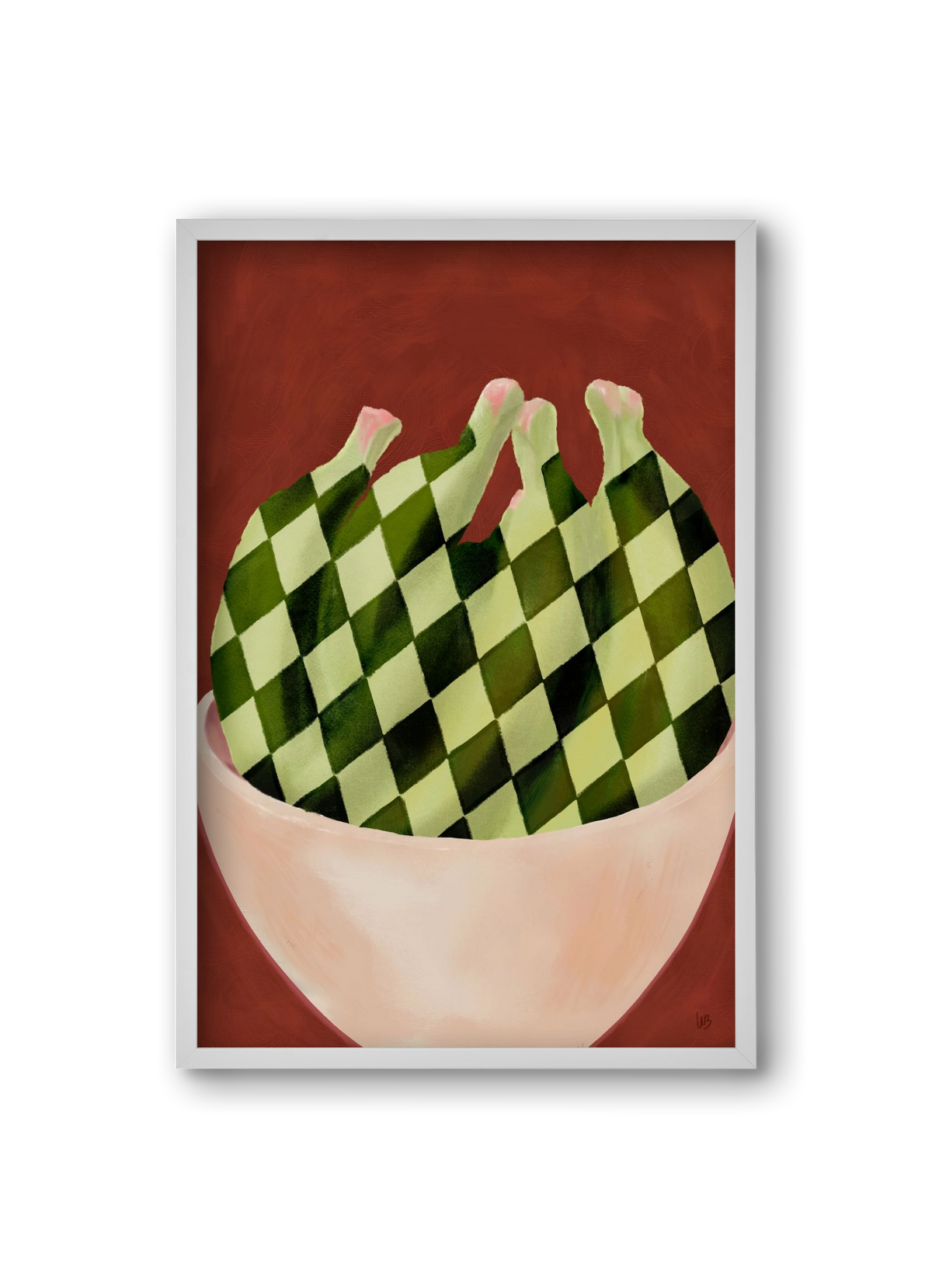 Harlequin Bananas, 20x30 cm (20x30 cm), Fehér keret