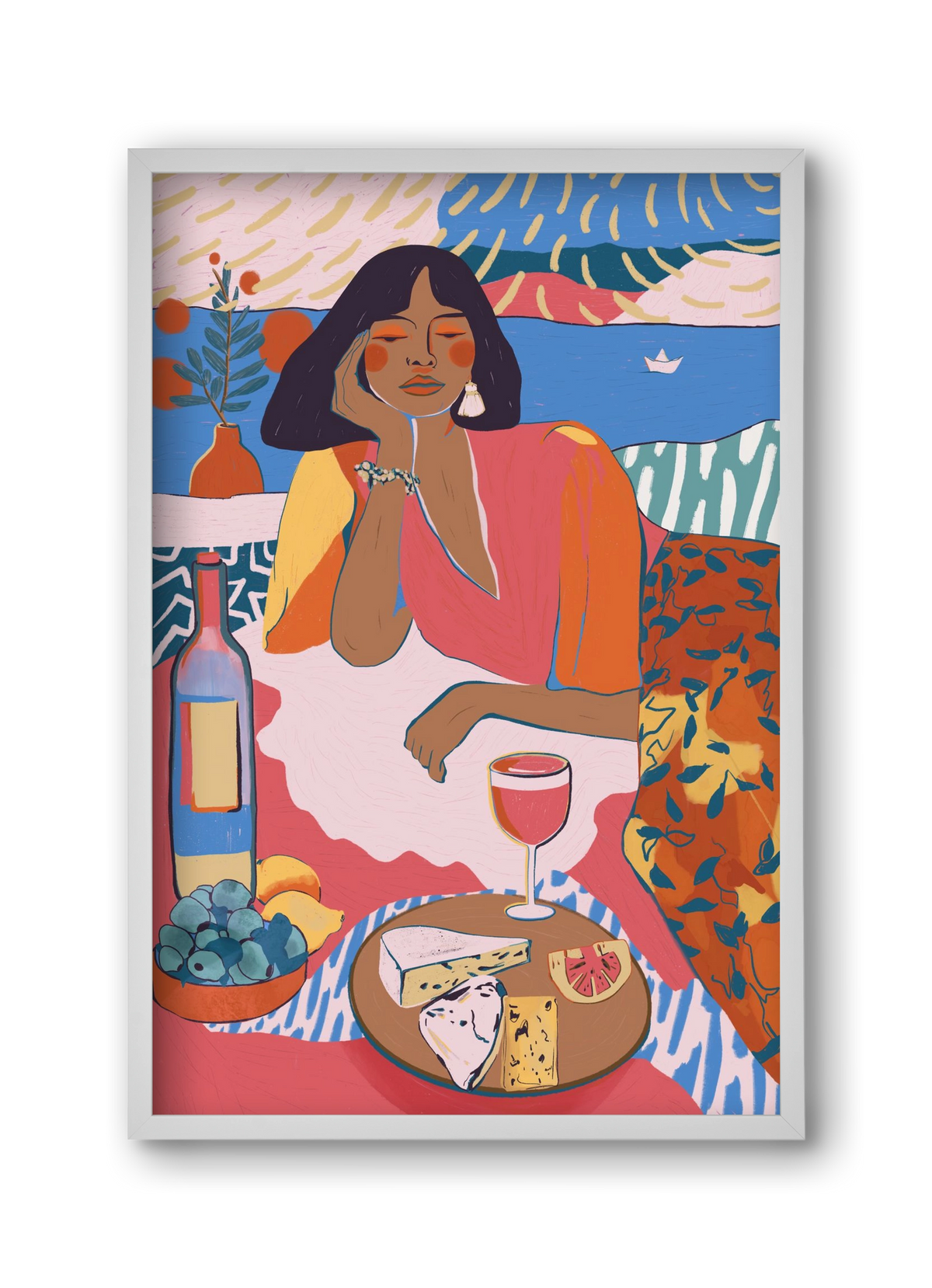 Daydreaming - Portugal I, 30x45 cm (30x45 cm), Fehér keret