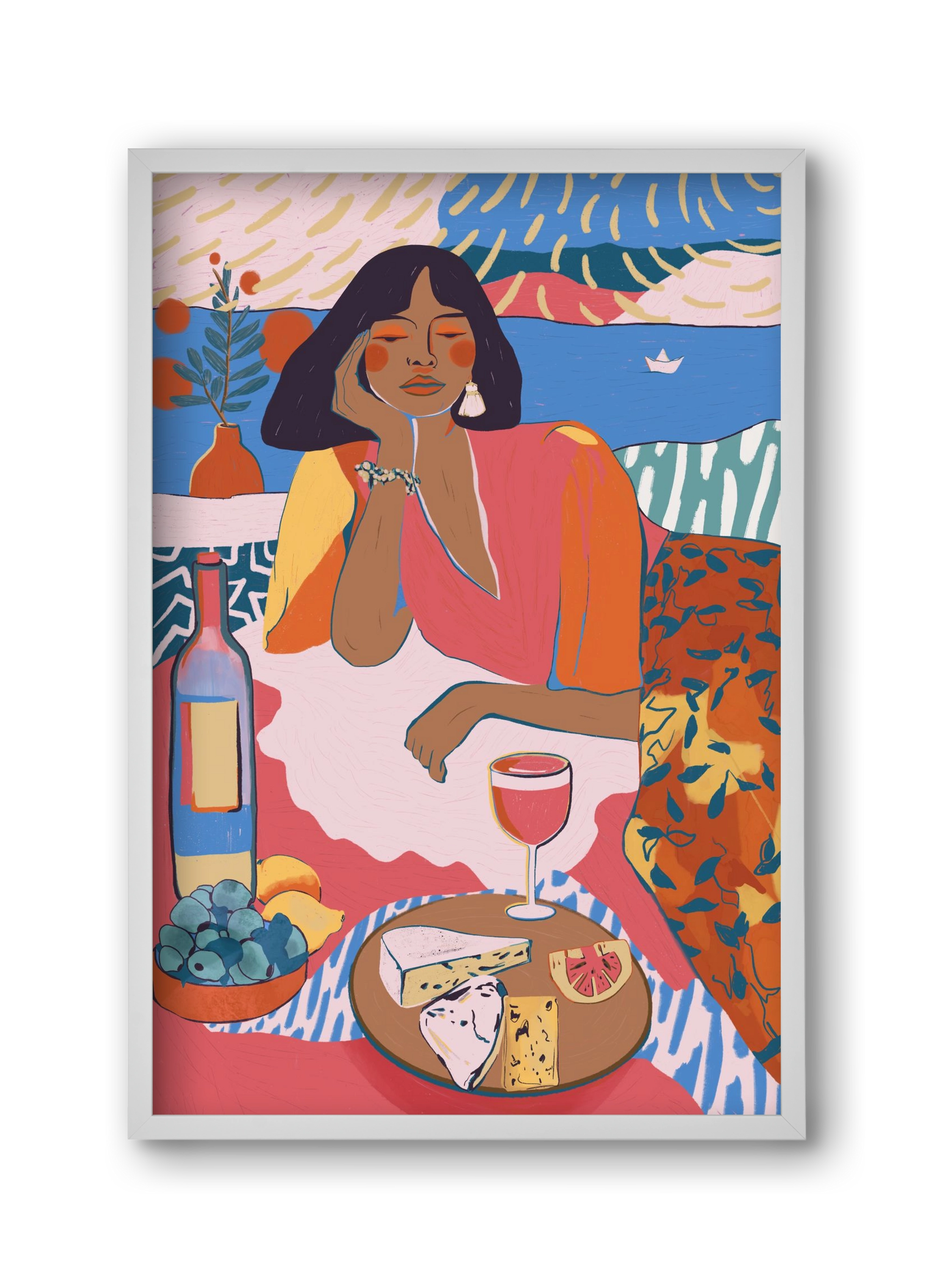 Daydreaming - Portugal I, 30x45 cm (30x45 cm), Fehér keret