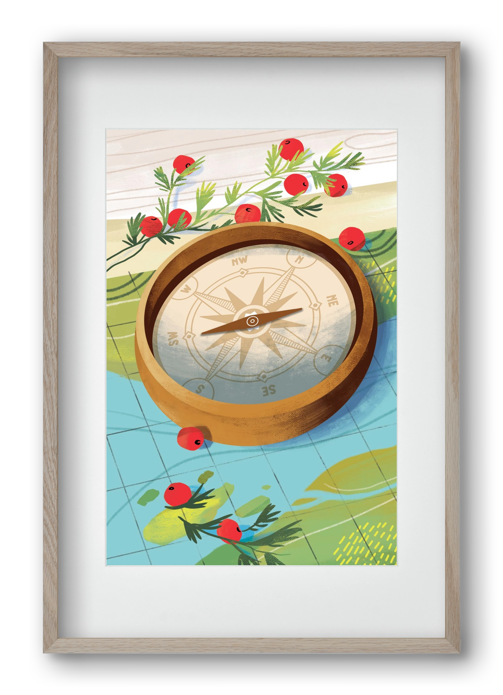 Exploration Time, 40x60 cm (30x45 cm), Tölgy keret, paszpartuval