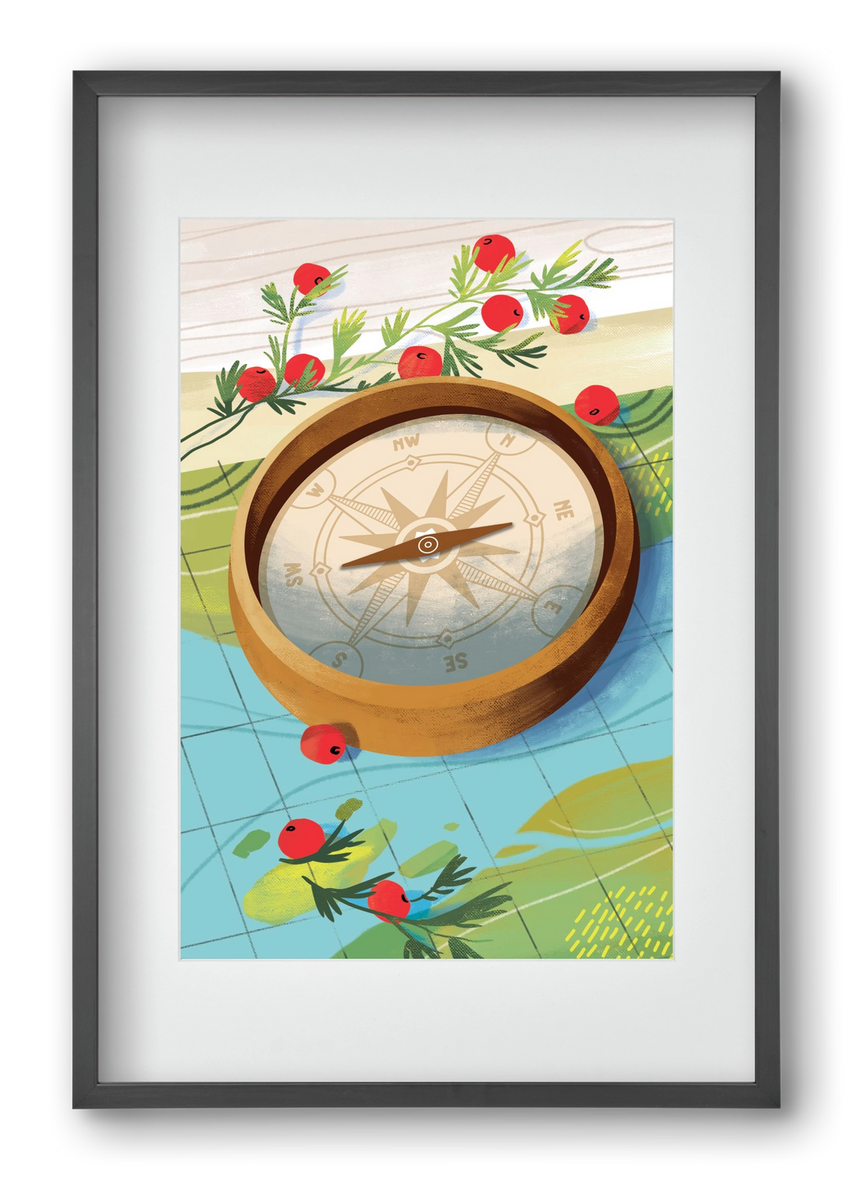 Exploration Time, 40x60 cm (30x45 cm), Fekete keret, paszpartuval