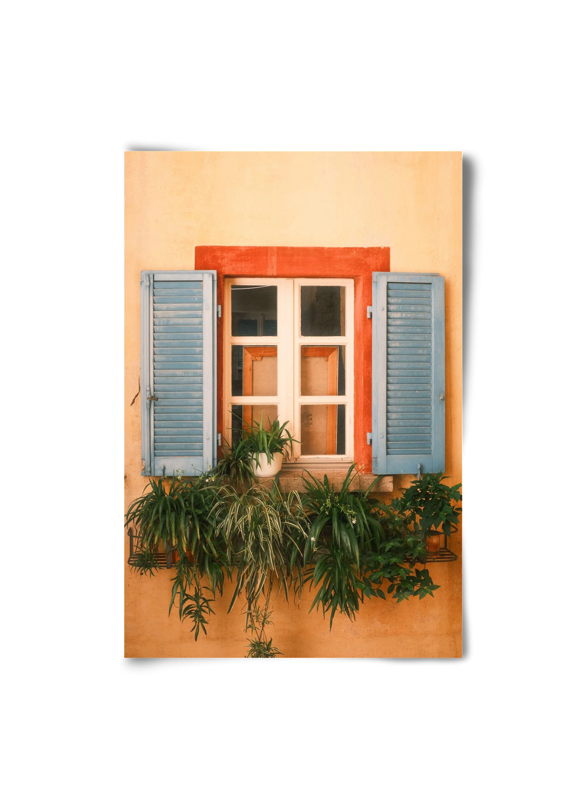 Virágos mediterrán ablak Gandria szigetén – Lugano, Svájc, 20x30 cm, Keret nélkül