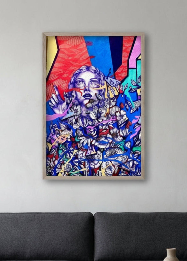 Framed Art Print — Modern Living Room | Generated by Modelize